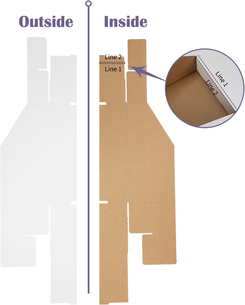 EXYGLO Cardboard Storage Bins 35 Pack, 9.4x6x4.5 Inch Cardboard Boxes, Corrugated Organizer Bins for Pantry, Shelves, Garage, Office, Shop, White - Image 5